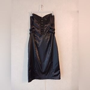 Y2K Charlotte Russe Corset Bodycon Dress Strapless Sweetheart Dress Whimsygoth